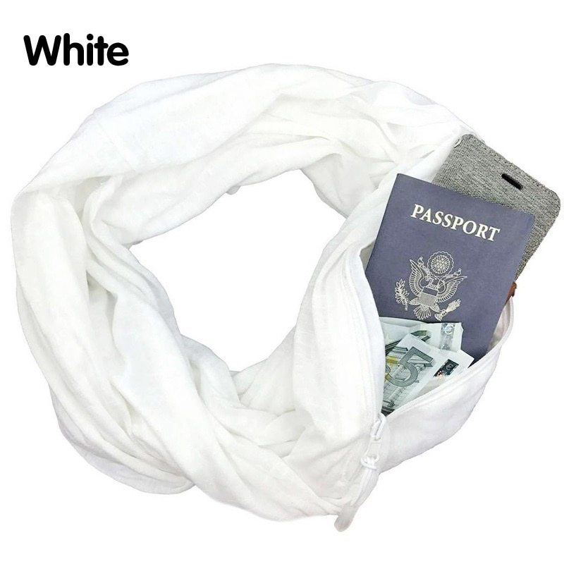 Women's Multi-Functional Storage Zipper Scarf