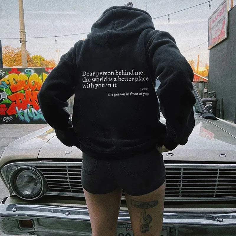 2x Person Behind Me Women's Hoodie