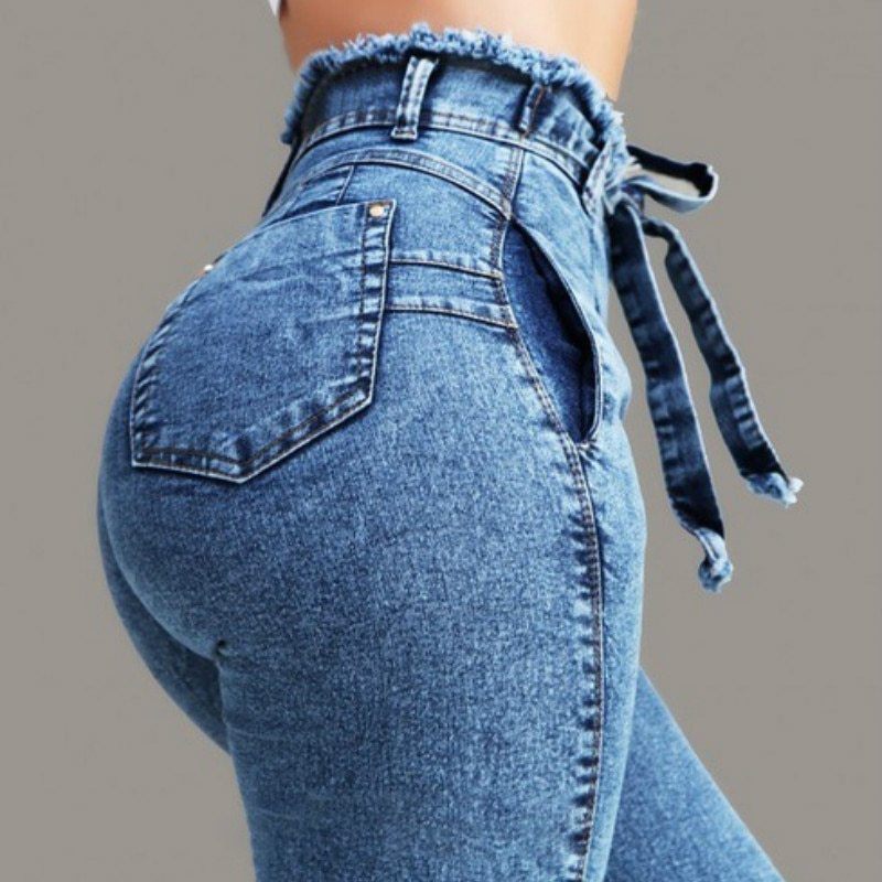 Women's Fringed Jeans