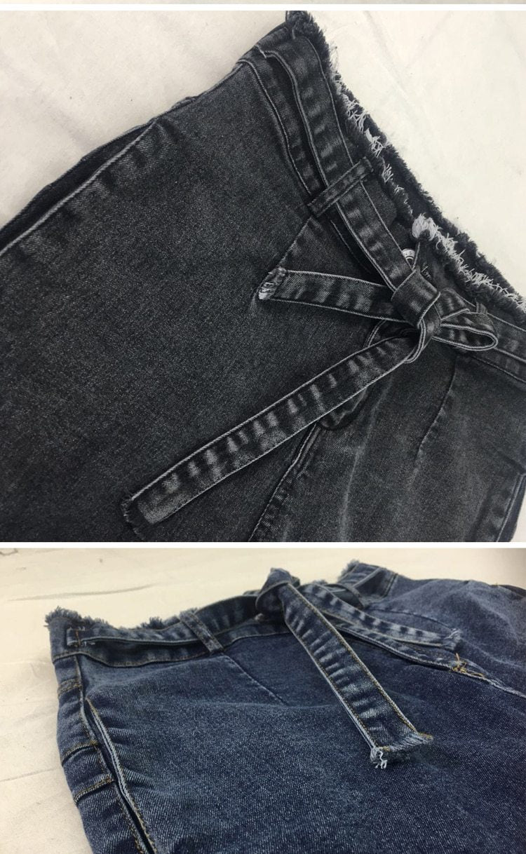 Women's Fringed Jeans