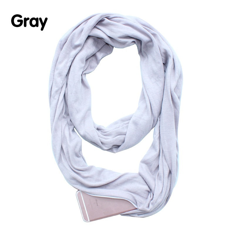 Women's Multi-Functional Storage Zipper Scarf