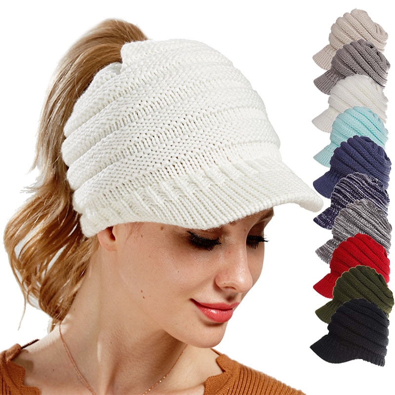 2x Women's Ponytail Beanie