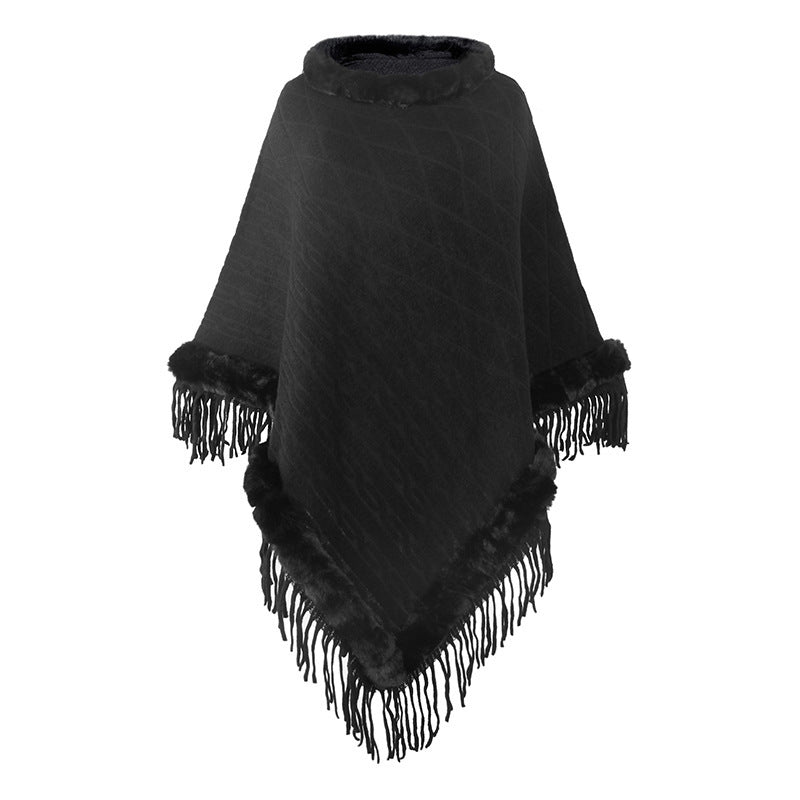 Women's Knitted Cape Shawl